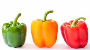 red yellow green bell peppers