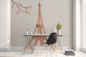 Paris Eiffel Tower With Cherry Blossom