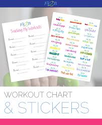Fit2b Workout Chart Stickers