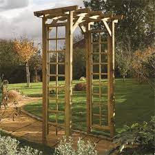 Add Structure With A Wooden Garden Arch