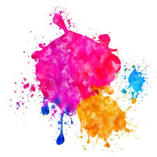 Vibrant Colorful Paint Splashes Vector