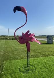 36 Metal Flamingo Yard Decor Bird Lawn