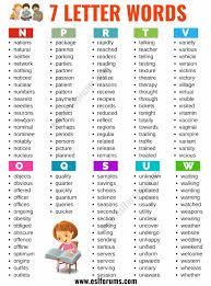 Our word finder tool is all you need. 7 Letter Words List Of 500 Useful English Words That Have 7 Letters Esl Forums