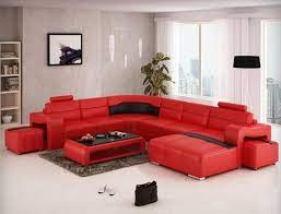 Chaise Integrated Leather Sectional