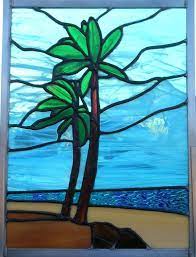 Easy Palm Trees By Beach Stained