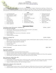 Sample Resume For Lab Technician Barca Fontanacountryinn Com