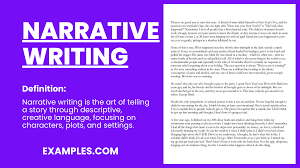 narrative writing exles format pdf