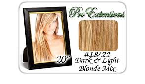 The bold beauty look was all the… Amazon Com Pro Extensions 20 Inch 18 22 Dark Blonde W Light Blonde Highlights Premier Remy Human Hair Extensions Health Personal Care