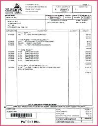 Medical Billing Invoice Template Free Hospital Bill Template