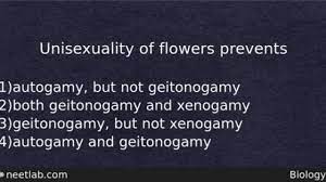 Unisexuality of flowers prevents - NEETLab