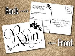 Diy Wedding Rsvp Postcard Word Template Vintage Romance Etsy