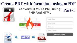 create pdf with form data using mpdf