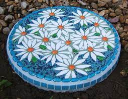 Daisies Stepping Stone Stone Mosaic