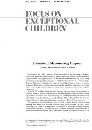 pdf evaluation of mainstreaming programs