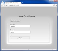 slick login form in mvc3 c asp net