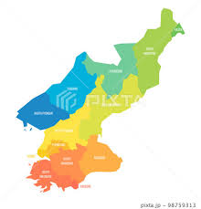 north korea political map of