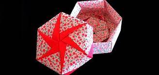 hexagonal origami gift box origami
