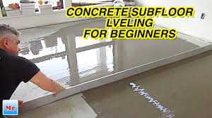 how to concrete floor leveling with