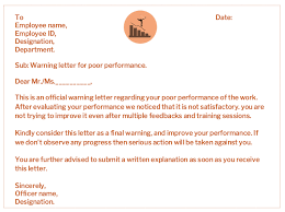 warning letter to employee for poor