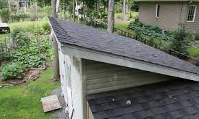 how to finish the top edge of a shed roof