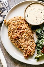 They'll appeal to kids and adults alike! Pecan Crusted Chicken With Honey Mustard Sauce Wellplated Com