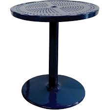 36 Perforated Pedestal Table Outdoor