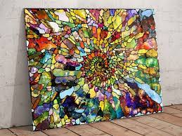 Mosaic Wall Art Durable Glass Panel