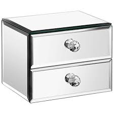 small mirrored gl jewelry box with 2