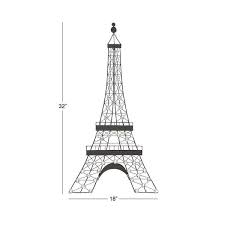 Black 3d Wire Eiffel Tower Wall Decor