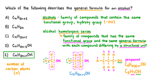 general formula for an alcohol