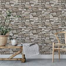 Tempaper Grey Stone Multi Wallpaper