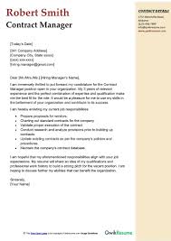contract manager cover letter exles