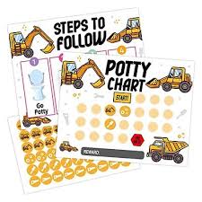 potty training sticker chart step to