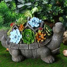 Solar Turtle Garden Figurine Tortoise