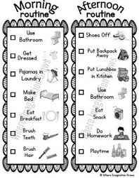 Visual Daily Routine Printable For Kids Before And After