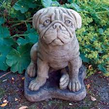 Pug Dog Stone Garden Ornament