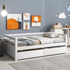 Anbazar Wood Twin Daybed With Drawers