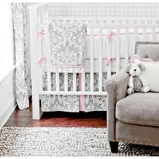 Stella Gray 3 Piece Baby Crib Bedding Set