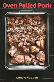 There aren't many pieces of meat that are this delicious and can feed this many after resting the pork shoulder for 30 minutes or longer, preheat your oven to 450° f. Crispy Oven Pulled Pork Family Spice