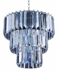 Park Madison Lighting Pmc 6703 Cl 4 Light Clear Acrylic Chandelier Ceiling Fixture With Acrylic Prisms And Chrome Accents 18 Inch X 18 Inch Julian L Loprestierk