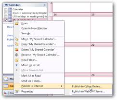 Share Outlook 2007 Calendars Through Microsoft Office Online
