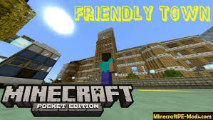 You can't host a server for minecraft pocket edition using the pc dedicated minecraft server. Ip Friendly Town Minecraft Pe Server Ios Android 1 17 30 1 17 11