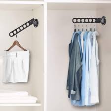 2 Pack Wall Mount Clothes Hanger Rack