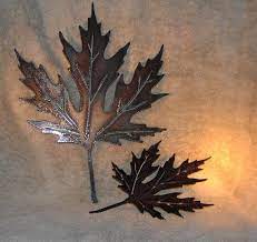 Maple Leaves Metal Art