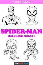 free spider man coloring pages for kids