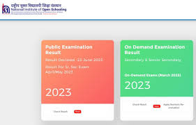 nios result 2024 april exams check