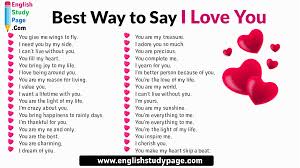 34 best way to say i love you english