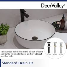 Round Ceramic Vessel Bathroom Sink