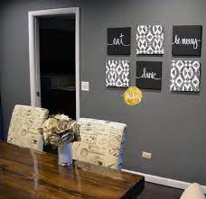 Whether you are watching tv, reading a book, or entertaining guests, choosing the right color scheme for your living room is very important. Handmade Products Gray Dining Room Wall Decor Set Eat Drink Be Merry Canvas Signs For Living Room Home Decor Home Kitchen