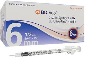 Bd Veo Insulin Syringes With Bd Ultra Fine 6mm X 31g